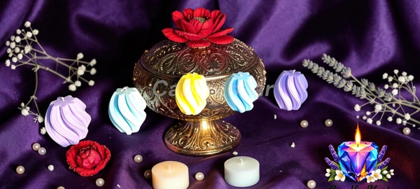 Twisted Swirl Pillar Candle - Lavender Fields