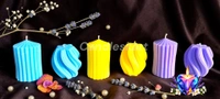 Geometric Pillar Candle Assortment - Vanilla Bean