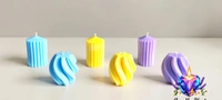 Geometric Pillar Candle Assortment - Vanilla Bean