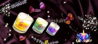 Resin Art Glass Jar Candle - Lavender Fields