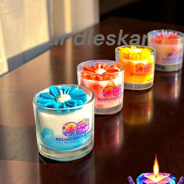 Floral Bloom Glass Jar Candle Set - Honeysuckle Dew