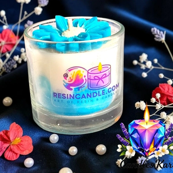 Floral Bloom Glass Jar Candle - Rose Water