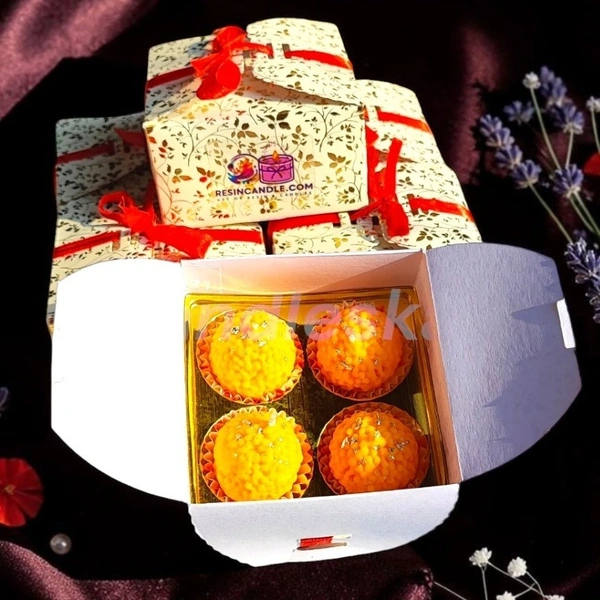Motichoor Laddoo Candle Favor Box - Vanilla Bean