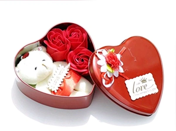 Heart Shape Box Showpiece Valentine Gift Set