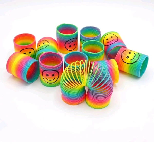 Spring Toy 1Pcs – Multicolor Magic Smiley Slinky, Stretchy Expandable Fidget Toys for Kids & Adults, Stress Relief, Compact, Portable, Durable, Flexible Sensory Play Set for All Age Groups