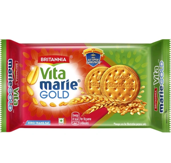Britannia Vita Marie Gold with an MRP of ₹40 (248g pack)