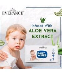 Evelance Baby Wipes With Out Lid (72 Piece Pack)
