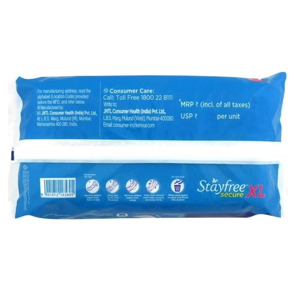 Stayfree Secure Cotton Sanitary Pads 18 Units Pack