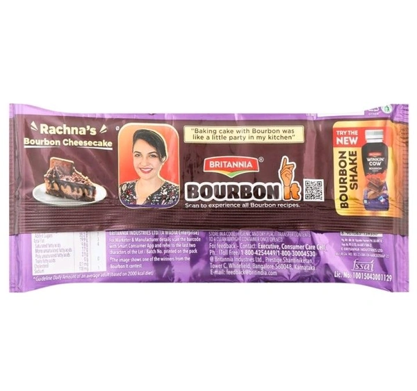 Britannia Bourbon Chocolate Cream Biscuit 500g