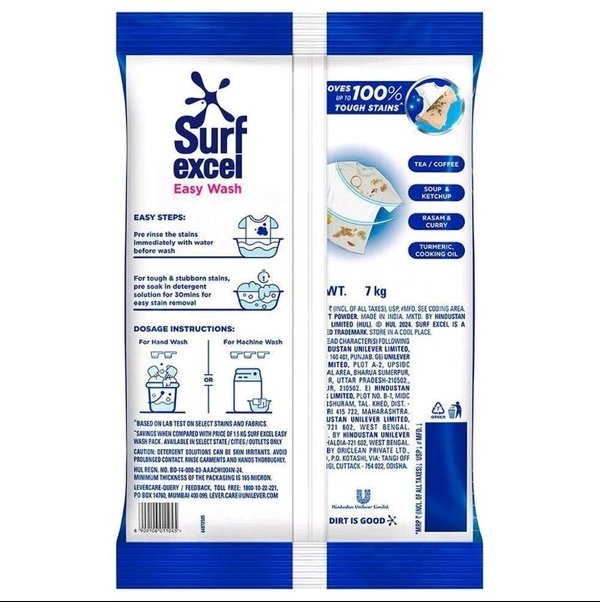 Surf Excel Easy Wash Detergent Powder 7kg