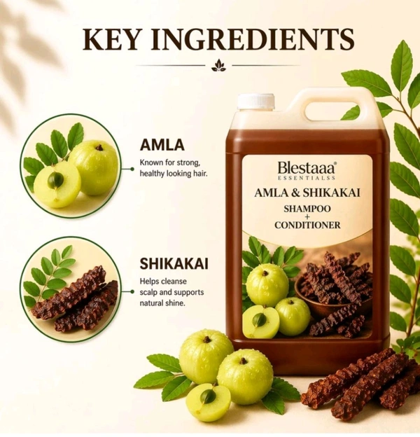 Natural Essentialss Anti-Hair fall Shampoo 🧴enrich With Amla,Shikakai, Reetha (1L)