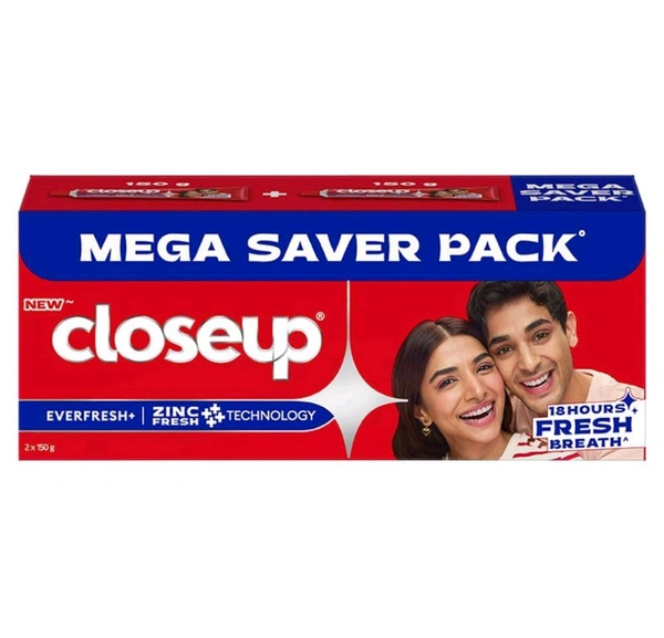 Close Up Everfresh+Zinc Fresh+Red Hot Toothpaste 2N×150 g
