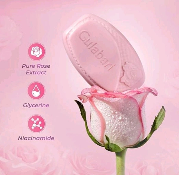 Dabur Gulabari Pure Rose 🌹 Soap 150g( Pack Of 3)