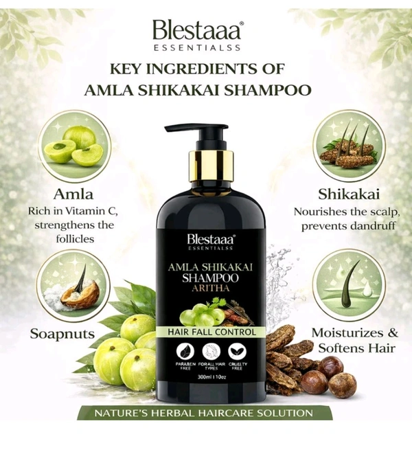 Herbal Essential Amla & Reetha Hair Shampoo Anti-Hair fall (300ml)