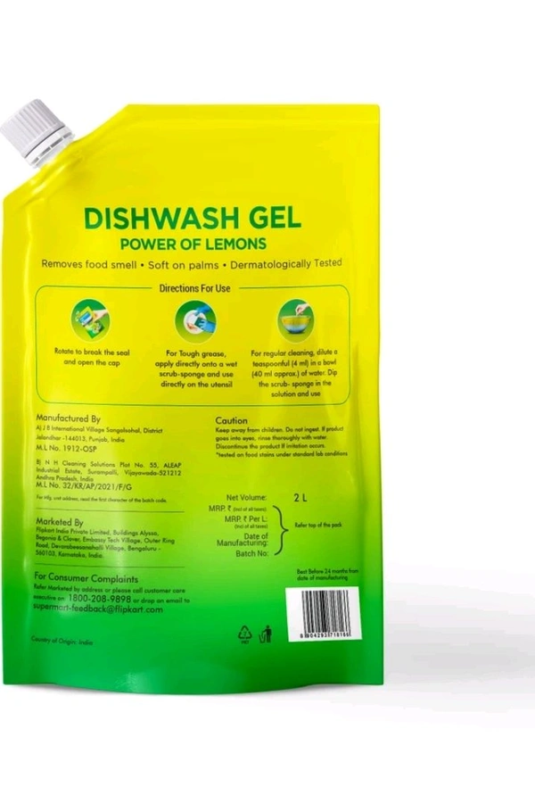 Dish Cleaning Jel Lemon 2L