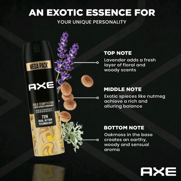 Axe Gold Temptation Deodorant Spray For Men Pack Of 1