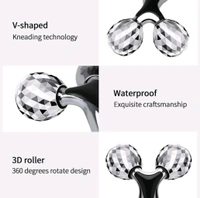 3D Y-shaped face and body massager featuring 360-degree rotating balls
