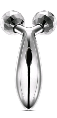 3D Y-shaped face and body massager featuring 360-degree rotating balls