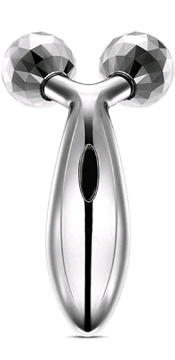 3D Y-shaped face and body massager featuring 360-degree rotating balls
