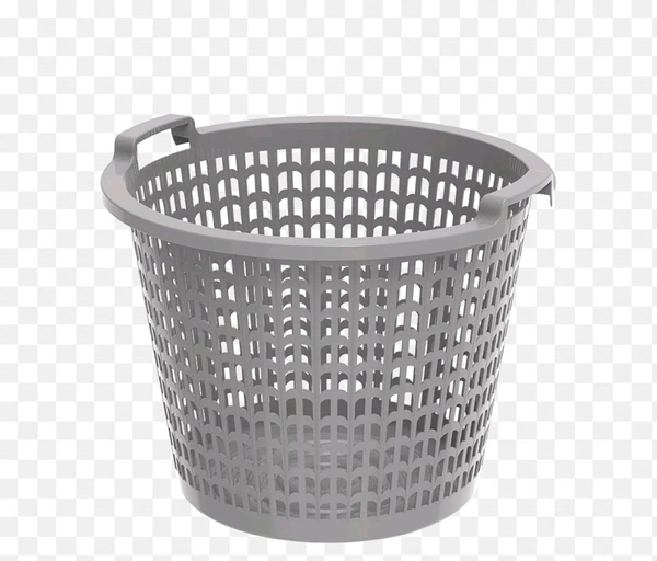 Round Laundry Basket, Laundry Hamper, Round Laundry Basket Plastic with Handle, Essential for House, Dirty Clothes Basket for Home, Bathroom, Laundry Organizer & Storage Basket, Laundry Baskets Grey