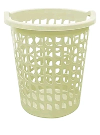 Round Laundry Basket, Laundry Hamper, Round Laundry Basket Plastic with Handle, Essential for House, Dirty Clothes Basket for Home, Bathroom, Laundry Organizer & Storage Basket, Laundry Baskets Grey