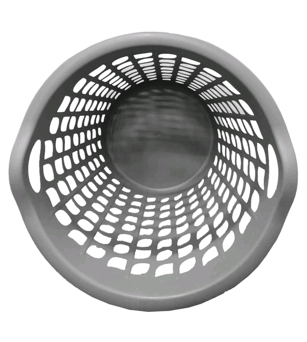 Round Laundry Basket, Laundry Hamper, Round Laundry Basket Plastic with Handle, Essential for House, Dirty Clothes Basket for Home, Bathroom, Laundry Organizer & Storage Basket, Laundry Baskets Grey