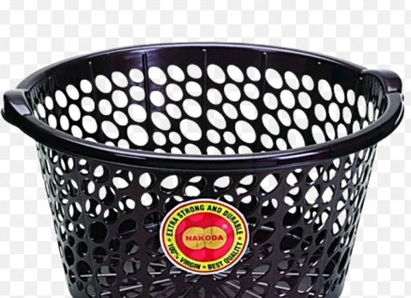 Round Laundry Basket, Laundry Hamper, Round Laundry Basket Plastic with Handle, Essential for House, Dirty Clothes Basket for Home, Bathroom, Laundry Organizer & Storage Basket, Laundry Baskets Grey