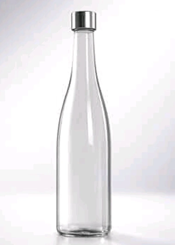 Glass Water Bottle 1 L Plain Narrow Mouth for Beverages, Oil, Vinegar, Water, Soda, Airtight Lid & Leak Proof Cap,Transparent Glass Airtight Water Bottle with Leak-Proof (1)