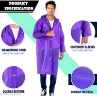 Regular Solid Raincoat Pack Of One