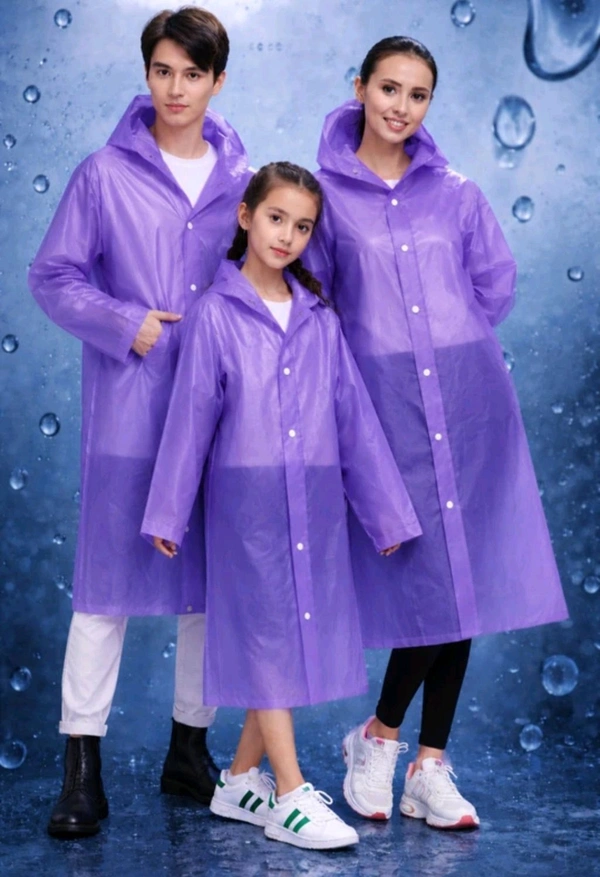 Regular Solid Raincoat Pack Of One