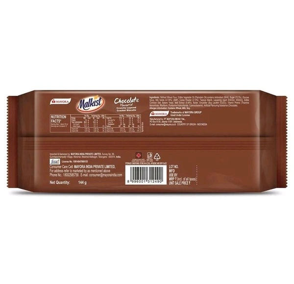 Mayora Malkist Chocolate Cracker Biscuits 144 g