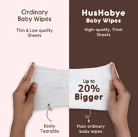 Hushabye Premium Soft Baby Wipes with Aloe Vera,Rash-Free(72 Wipes Each Pack,Pack of 1)