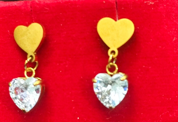 Drop Heart Earrings