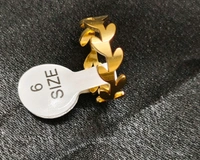 Leaf Pattern Stainless Steel Ring