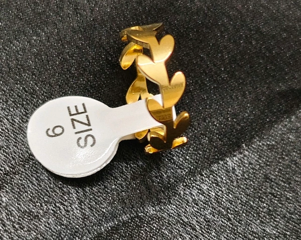 Leaf Pattern Stainless Steel Ring