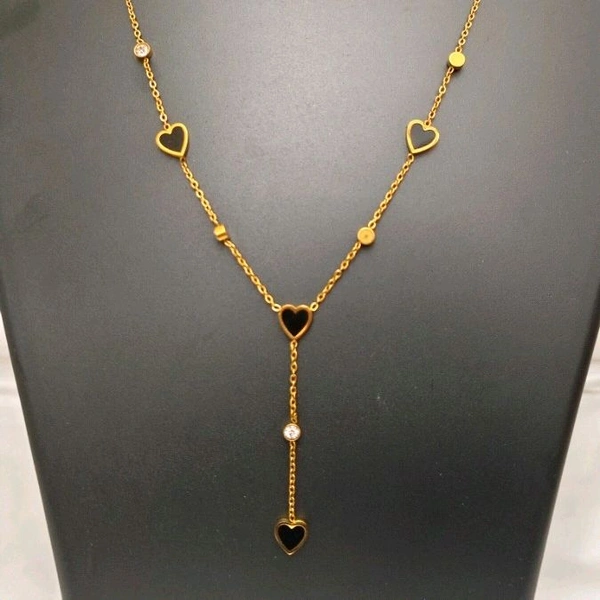 Black Heart Anti Tarnish Necklace