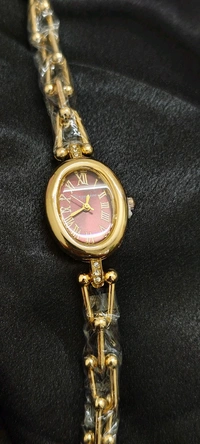 Stainless Steel Maroon Dial Watch
