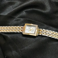 Rectangle Dial Watch - silver & golden