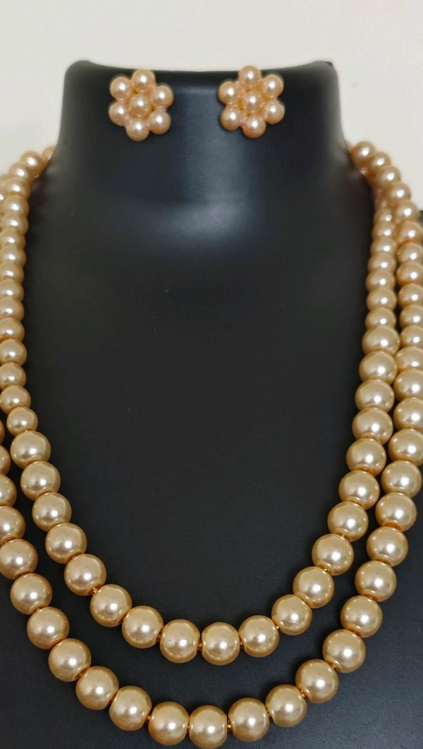 Light Golden Double Layer Necklace Set