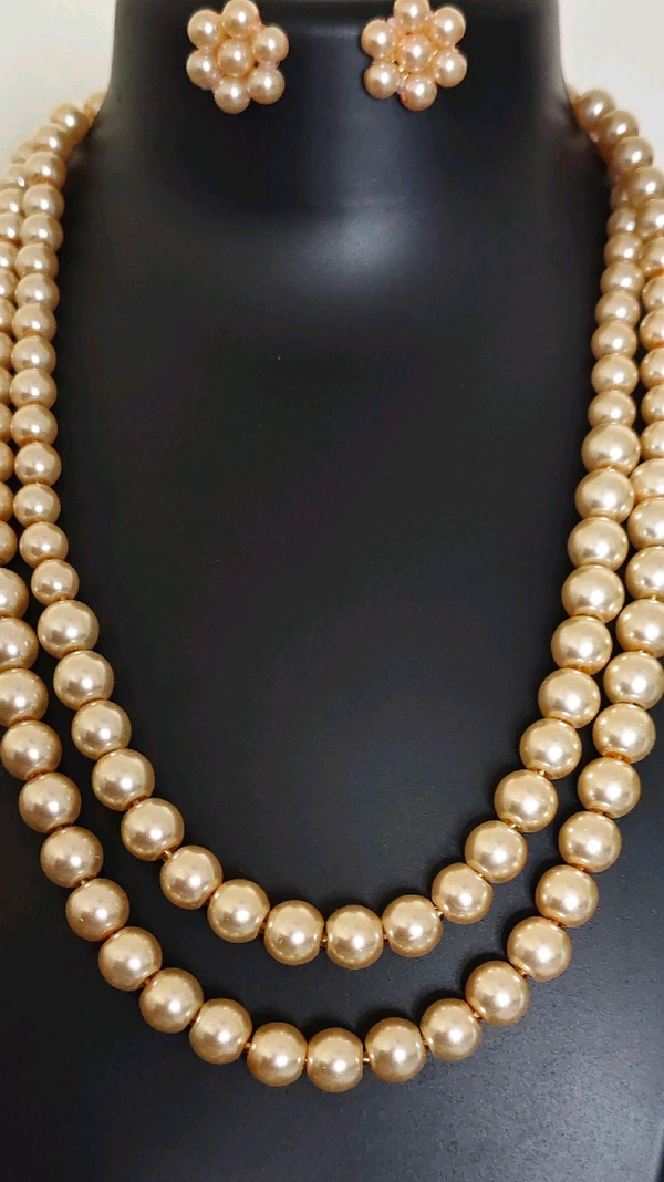Light Golden Double Layer Necklace Set
