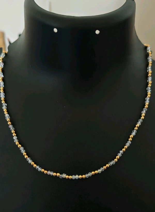 Kids Anti Tarnish Bead And Crystal Beads Neckpiece