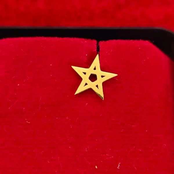 Stainless Steel Star Stud For Men