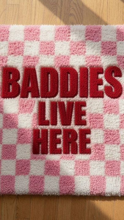 Customer video review — Baddies Live Here rug