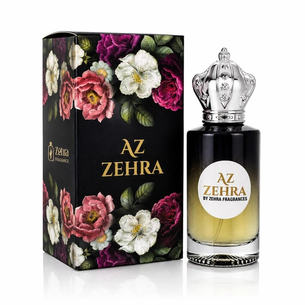 ZEHRA 50ml Az Zehra Eau De Perfume for Long Lasting Fragrance Upto 8 to 10 Hours | Skinn Firendly Premium Perfume for Man & Woman | Best Perfume Gift Choice With Notes of White Floral Rose Powder
