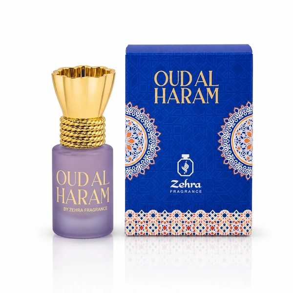 ZEHRA 6ml Oud Al Haram Attar for Long Lasting Fragrance Upto 8 to 10 Hours | Alcohol free Pure Itra for Man & Woman | Luxury Gift Choice With Notes of Oud Amber Sandalwood