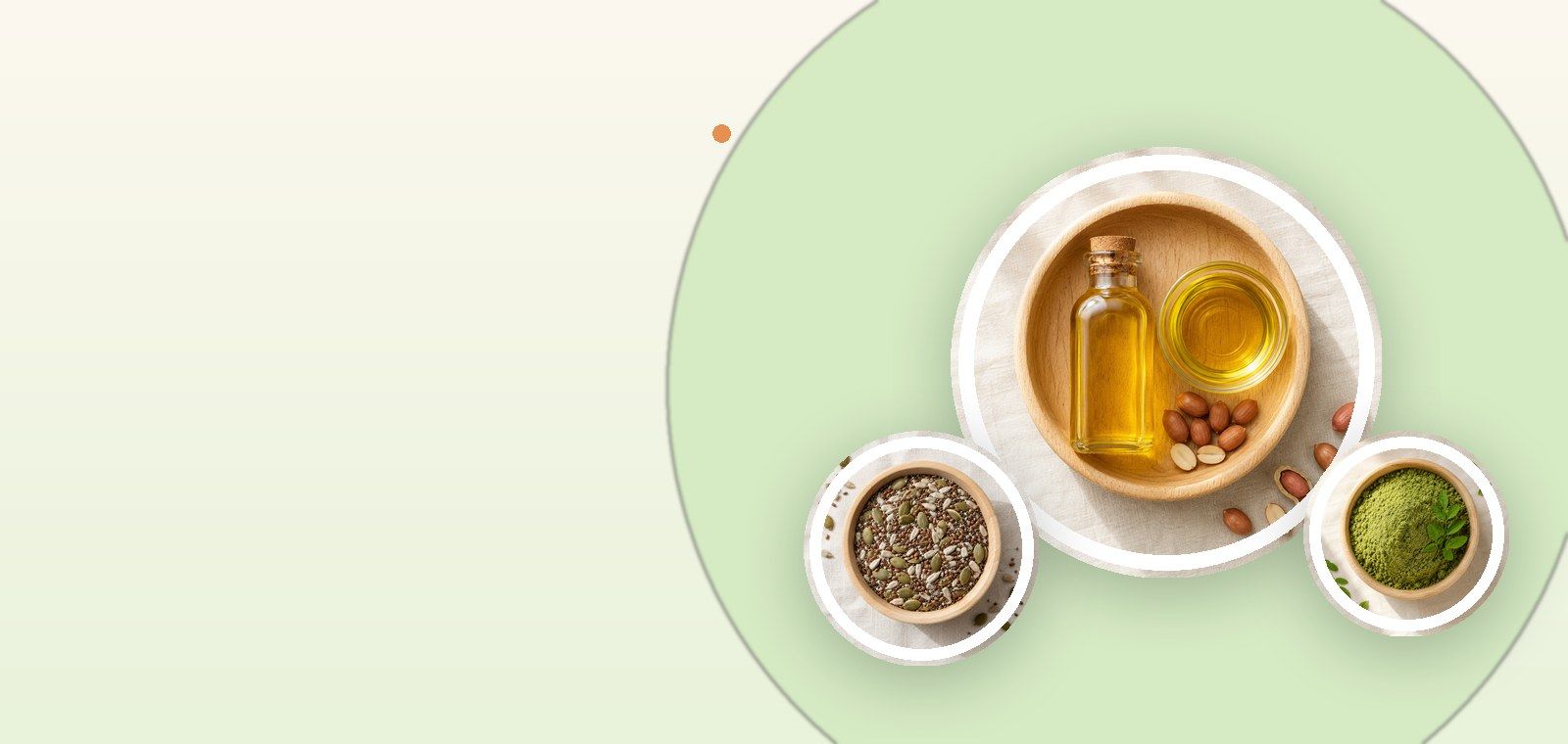 Cold-pressed oils, seeds and herbal powders