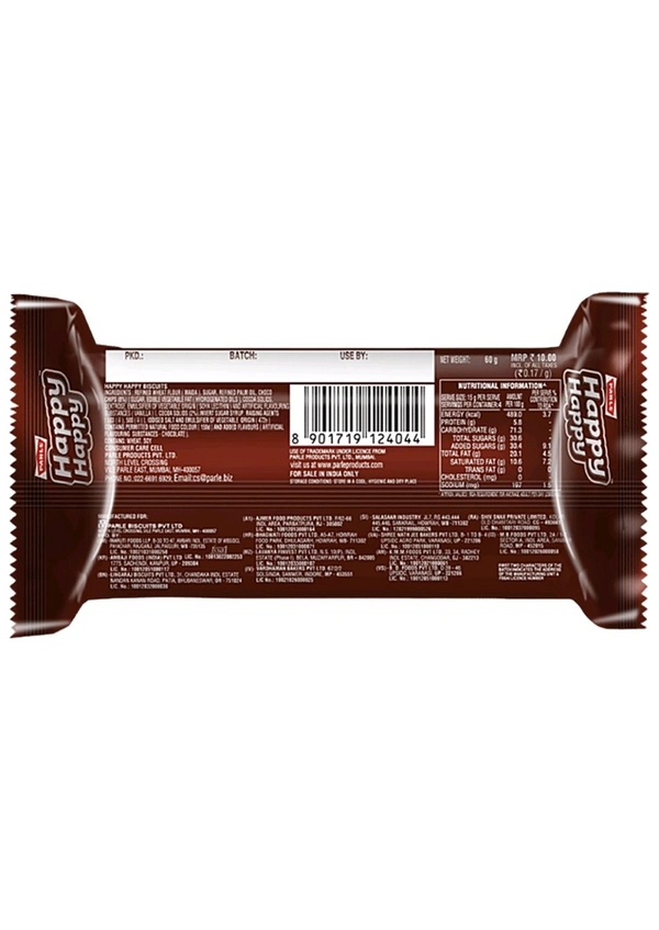 Parle Happy Happy Choco Chip Cookies (10- MRP)