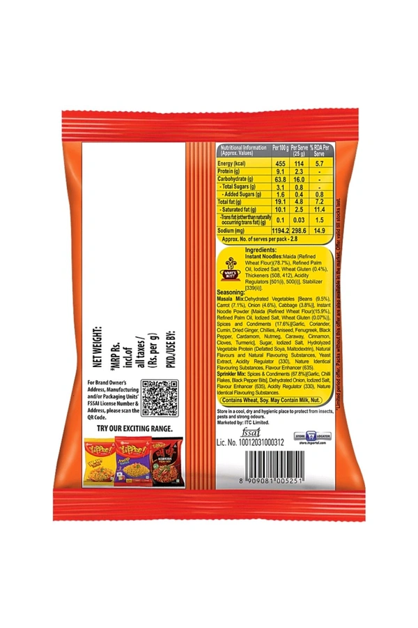 Yippee Magic Masala - Instant Noodles (15-MRP)