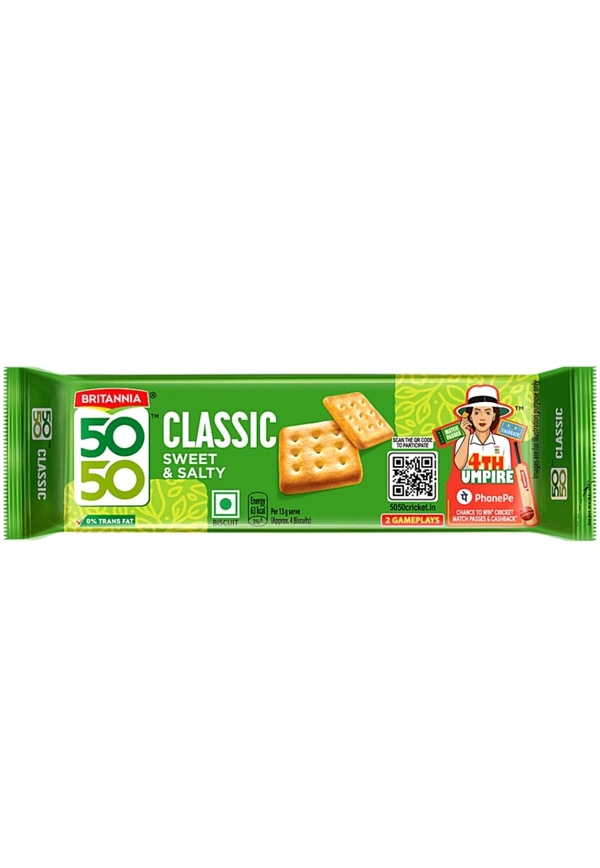 Britannia 50-50 Sweet & Salty Biscuits (10-MRP)