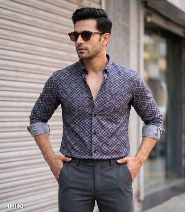 Men's Premium Printed Cotton Shirt 